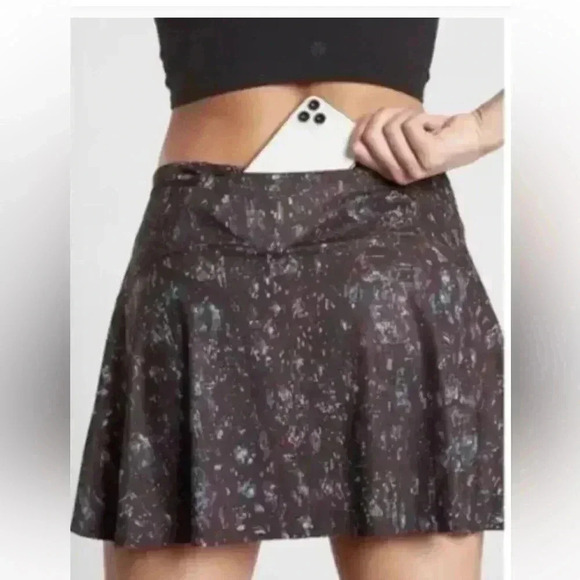 Athleta Skort Womens small Purple Mulit Match Point Mini Grip Leg Openings Tenni - Picture 8 of 10